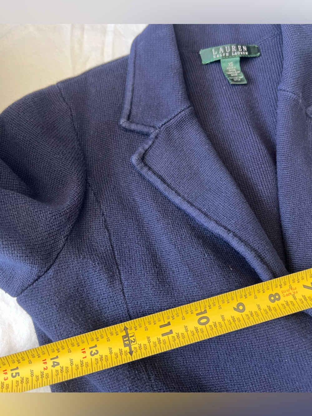 Lauren Ralph Lauren Navy Gold-Button Women's Blazer Jacket Extra Small - Picture 3 of 6